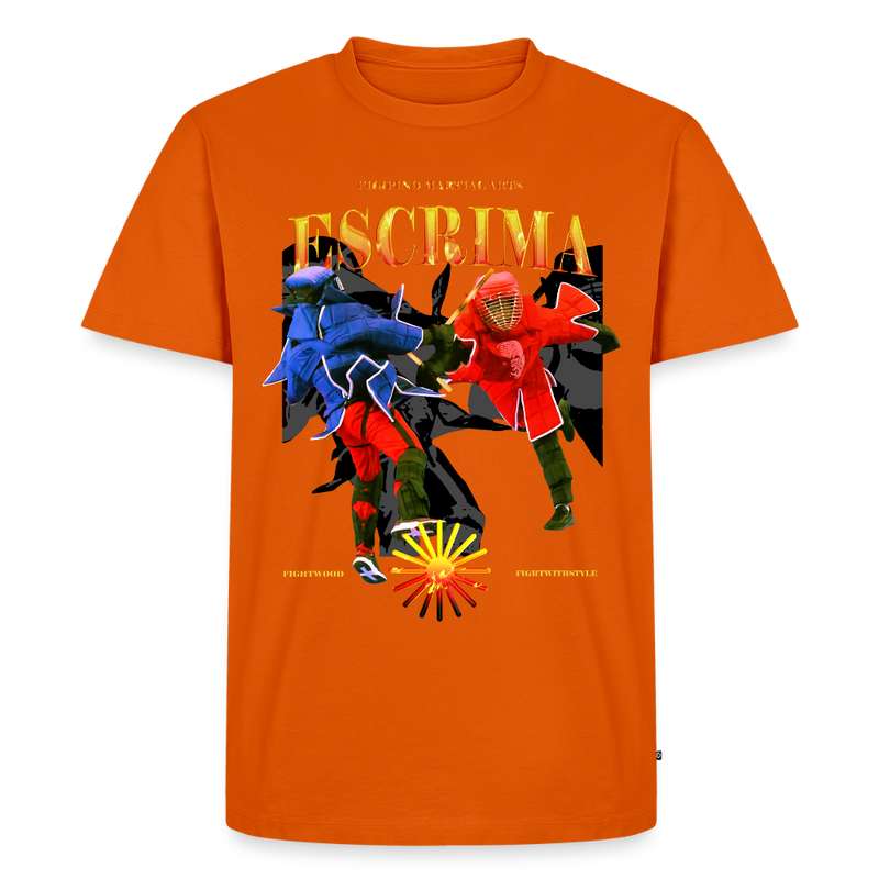Fightwood Fightwithstyle Escrima Shirt – Premium T-Shirt für Escrima, Kali & Arnis - Orange 