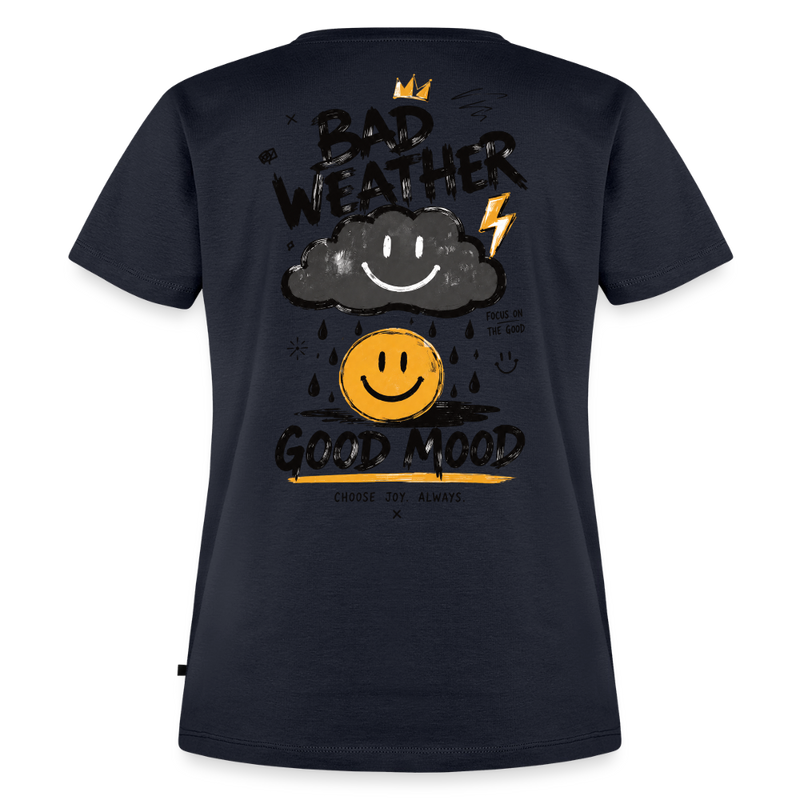 Fightwood good Mood bad Weather Frauen Premium T-Shirt - Navy