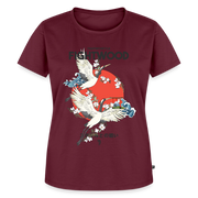 Fightwood Fightwithstyle Cranes - Frauen Premium T-Shirt - Burgunderrot