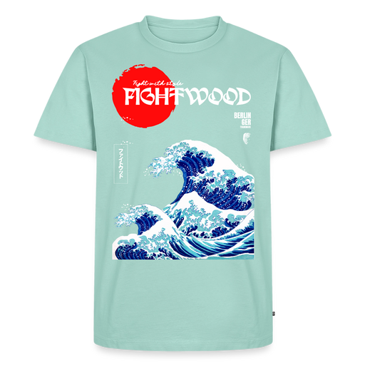 FIGHTWOOD Welle Männer Premium T-Shirt - Mint 