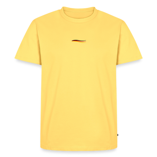 Fightwood® Germany Männer Premium T-Shirt V2 – Sleeve Edition - Pastellgelb