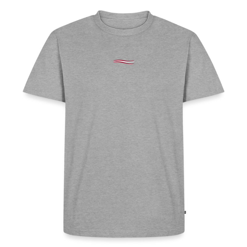 Fightwood® Austria Männer Premium T-Shirt – Fair produziert, 150 g/m², Training & Freizeit - Grau meliert