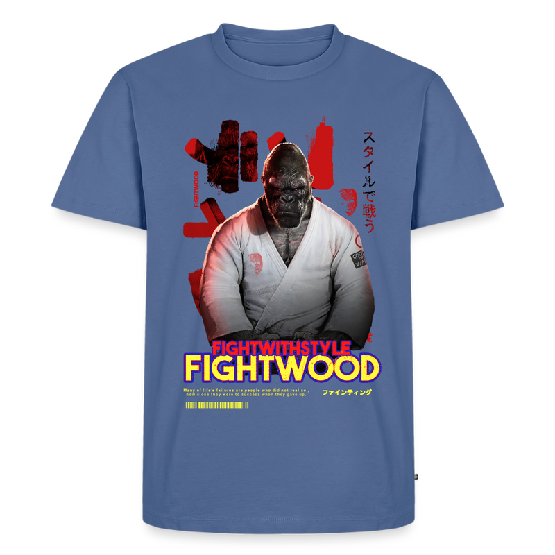 Fightwood Fightwithstyle Gorilla Black Männer Premium T-Shirt - Taubenblau