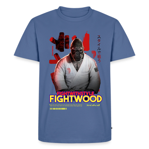 Fightwood Fightwithstyle Gorilla Black Männer Premium T-Shirt - Taubenblau