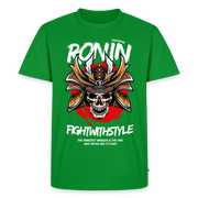 Fightwood Ronin Herren Premium Bio T-Shirt – Organic Cotton Streetwear fürs Training - Grün