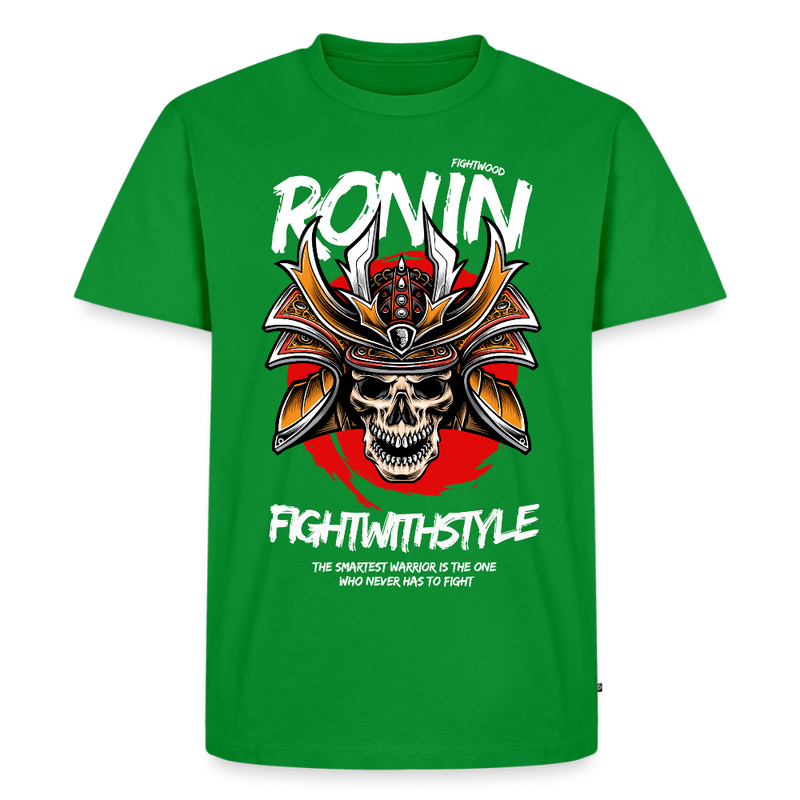Fightwood Ronin Herren Premium Bio T-Shirt – Organic Cotton Streetwear fürs Training - Grün