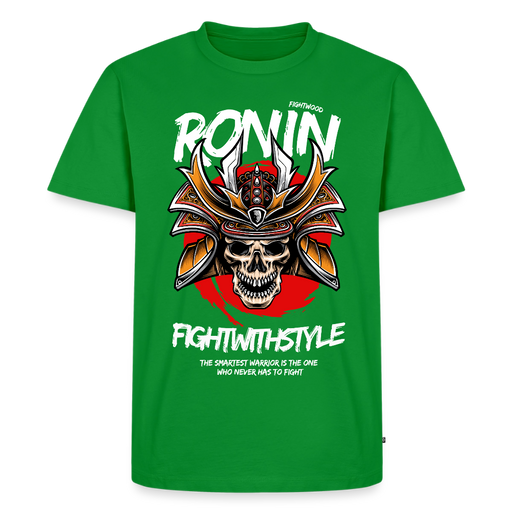 Fightwood Ronin Herren Premium Bio T-Shirt – Organic Cotton Streetwear fürs Training - Grün