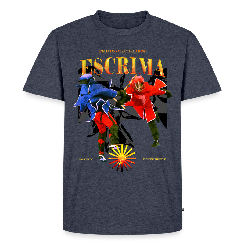 Fightwood Fightwithstyle Escrima Shirt – Premium T-Shirt für Escrima, Kali & Arnis - Jeansblau 