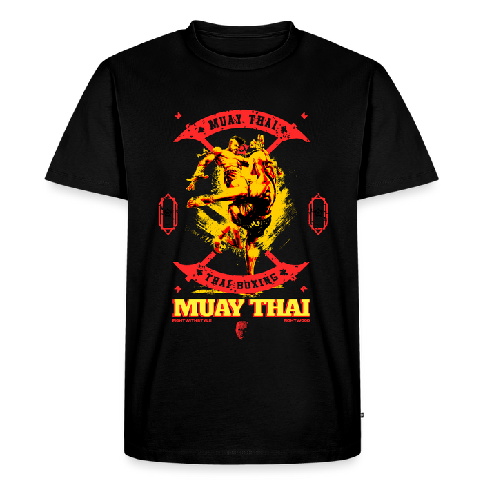 Fightwood Fightwithstyle Muay Thai - Männer Premium T-Shirt - Schwarz