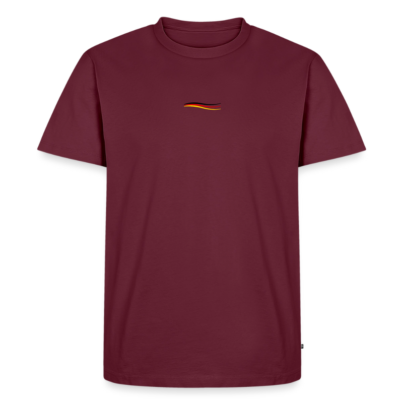 Fightwood® Germany Männer Premium T-Shirt V2 – Sleeve Edition - Burgunderrot