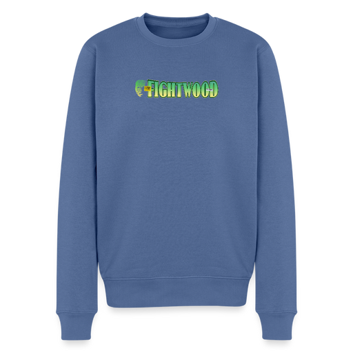 FIGHTWOOD Männer Premium Sweatshirt – mit Logo-Brustprint - Taubenblau