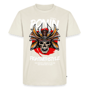 Fightwood Ronin Herren Premium Bio T-Shirt – Organic Cotton Streetwear fürs Training - Naturweiß