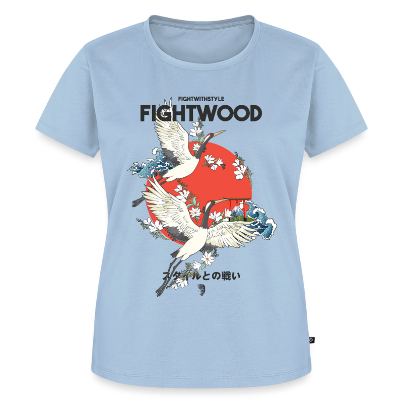 Fightwood Fightwithstyle Cranes - Frauen Premium T-Shirt - Hellblau