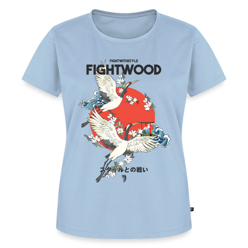 Fightwood Fightwithstyle Cranes - Frauen Premium T-Shirt - Hellblau