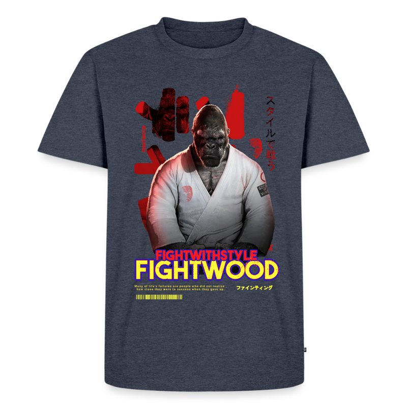 Fightwood Fightwithstyle Gorilla Black Männer Premium T-Shirt - Jeansblau 