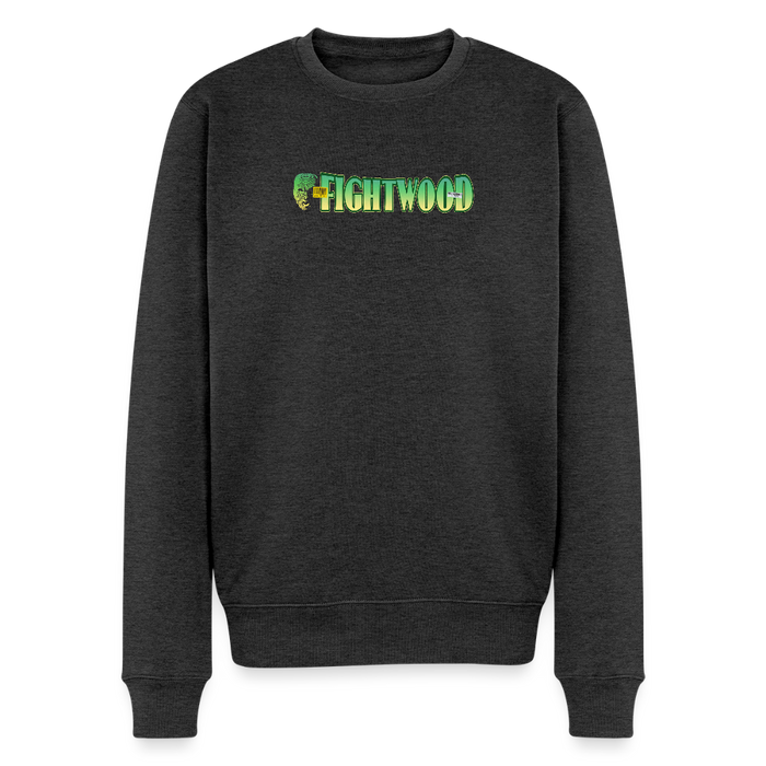 FIGHTWOOD Männer Premium Sweatshirt – mit Logo-Brustprint - Anthrazit meliert