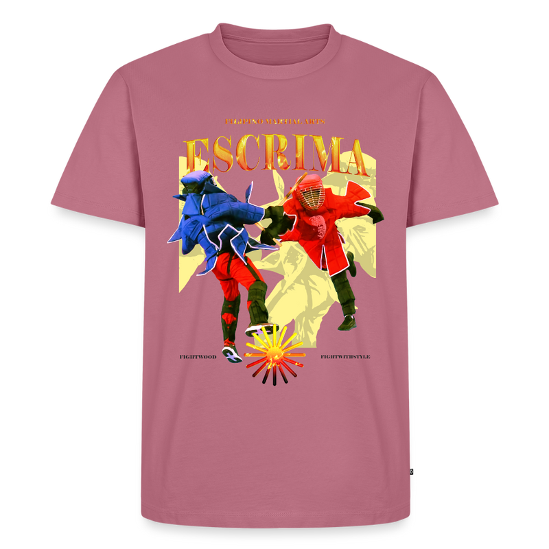 Fightwood Fightwithstyle Escrima Shirt – Premium T-Shirt für Escrima, Kali & Arnis - Hell - Mauve
