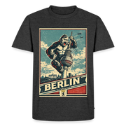 Fightwood Gorilla in Berlin - Premium männer T-Shirt - Anthrazit meliert