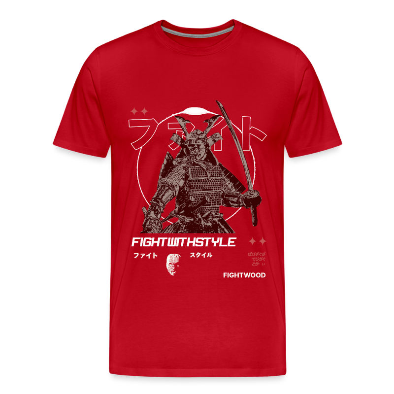 Fightwood Samurai Premium T-Shirt – Nachhaltig, Bequem & Stylisch - Rot