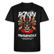 Fightwood Ronin Herren Premium Bio T-Shirt – Organic Cotton Streetwear fürs Training - Schwarz