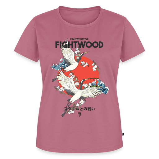 Fightwood Fightwithstyle Cranes - Frauen Premium T-Shirt - Mauve