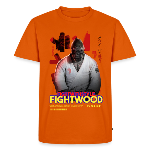 Fightwood Fightwithstyle Gorilla Black Männer Premium T-Shirt - Orange 
