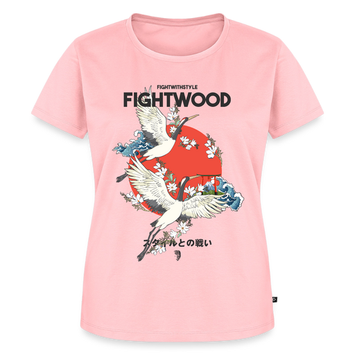 Fightwood Fightwithstyle Cranes - Frauen Premium T-Shirt - Rosa