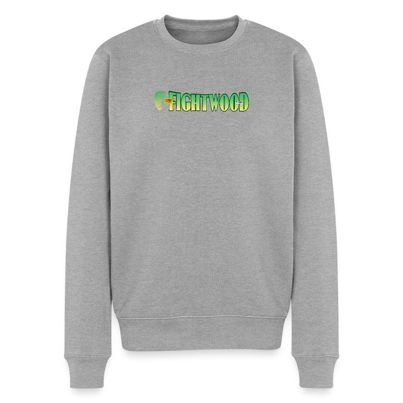 FIGHTWOOD Männer Premium Sweatshirt – mit Logo-Brustprint - Grau meliert