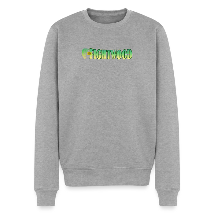 FIGHTWOOD Männer Premium Sweatshirt – mit Logo-Brustprint - Grau meliert
