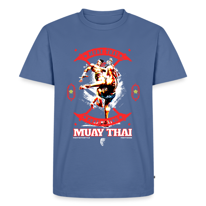 Fightwood Fightwithstyle Muay Thai - Männer Premium T-Shirt - Taubenblau