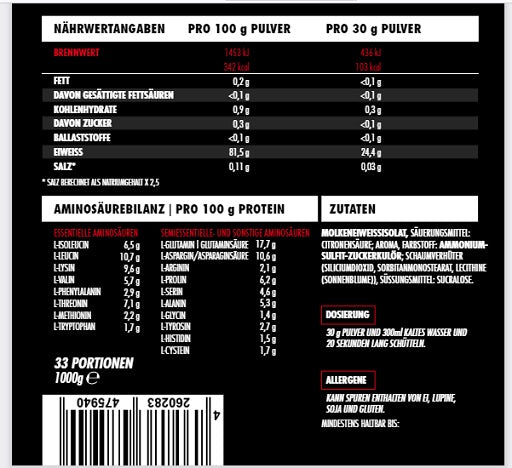 Big Zone Clear Whey Protein Juice 1000g Beutel Limette - Produktbild