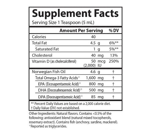 Carlson Labs The Very Finest Fish Oil - 200ml - Produktbild 6