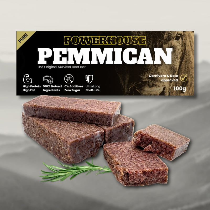 Powerhouse Pemmican PURE – Survival Food aus 100 % Rindfleisch