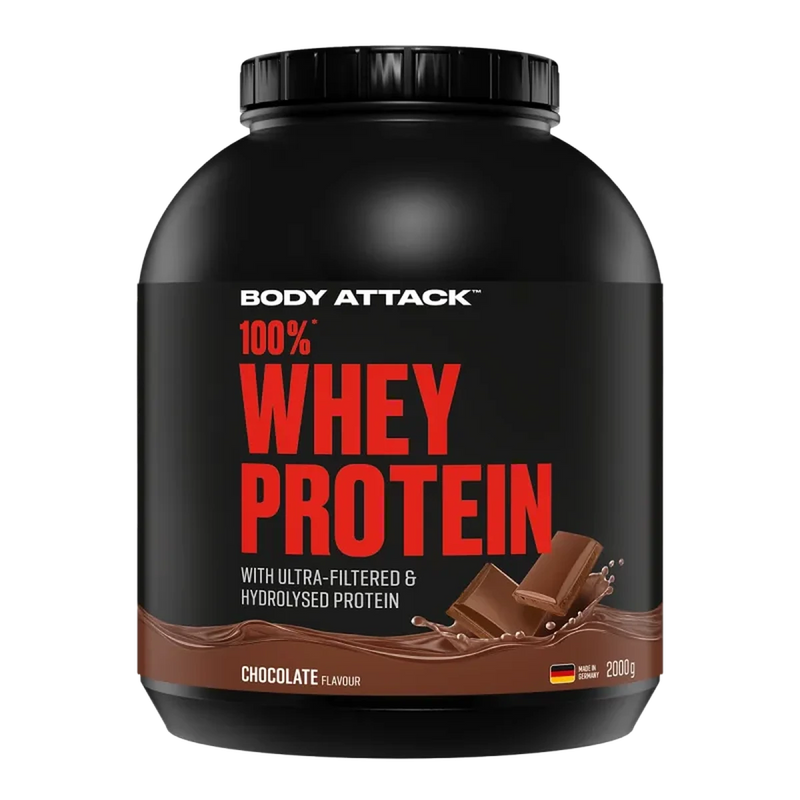 Body Attack 100% Whey Protein 2000g Chocolate - Produktbild