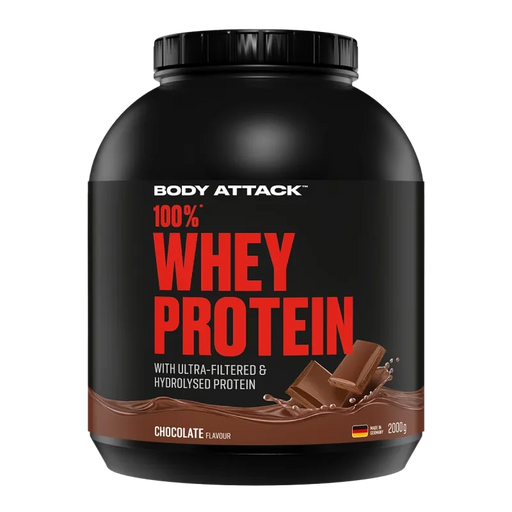 Body Attack 100% Whey Protein 2000g Chocolate - Produktbild