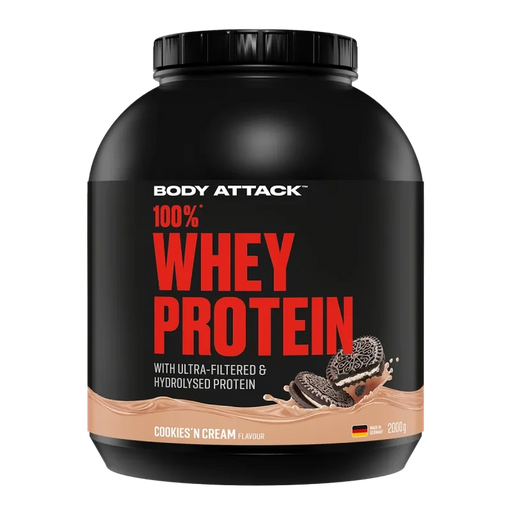 Body Attack 100% Whey Protein 2000g Cookie n Cream - Produktbild