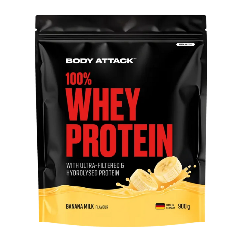 Body Attack 100% Whey Protein 900g Banana Milk - Produktbild