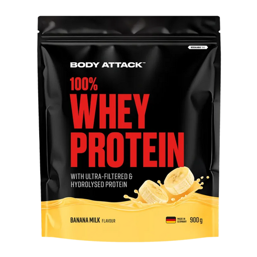 Body Attack 100% Whey Protein 900g Banana Milk - Produktbild