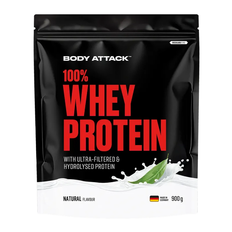 Body Attack 100% Whey Protein 900g Natural - Produktbild