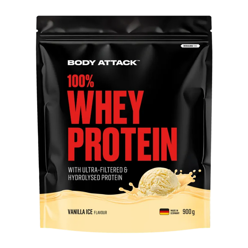 Body Attack 100% Whey Protein 900g Vanilla Ice - Produktbild