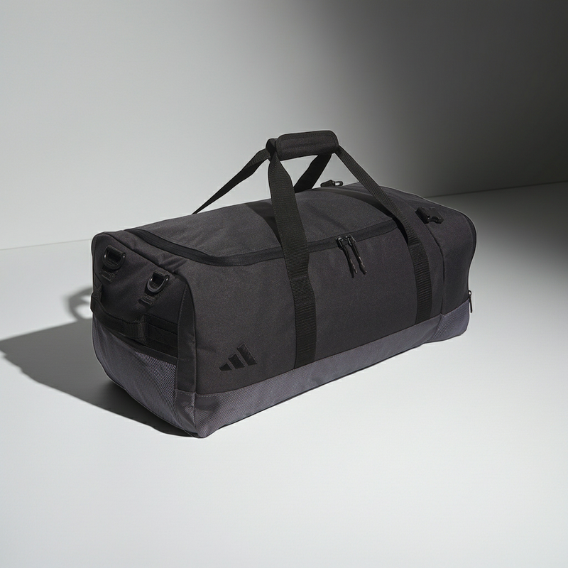 Adidas Hybrid Duffle Golf Sports Bag Grey Five (61×25.5×31.75 cm) – Recycled Polyester, Rubberized Base