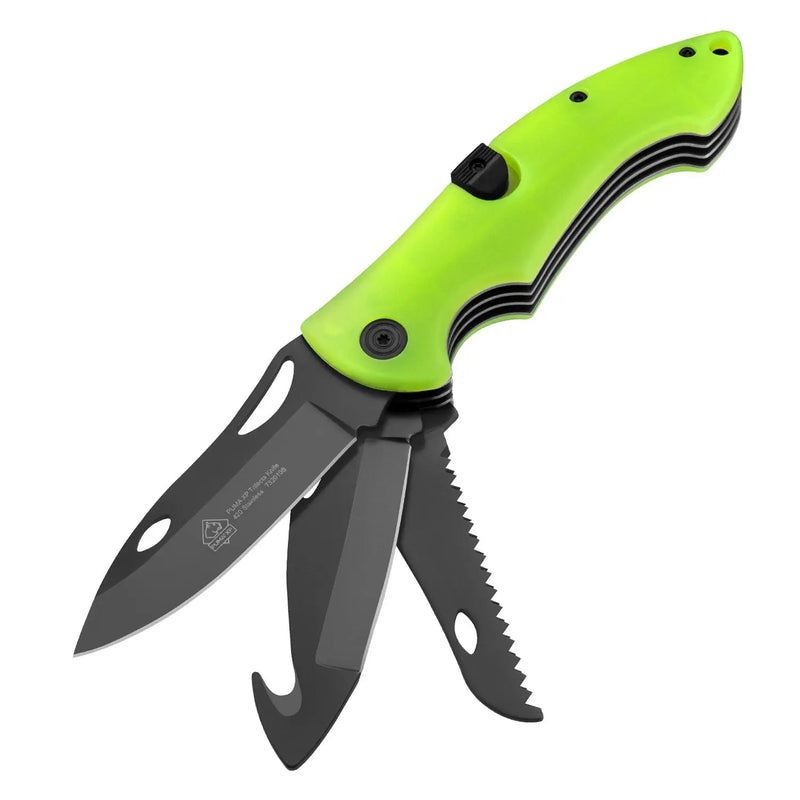 PUMA XP Trifecta 3-Klingen Schliessmesser, Acryl nachleuchtend – Produktansicht
