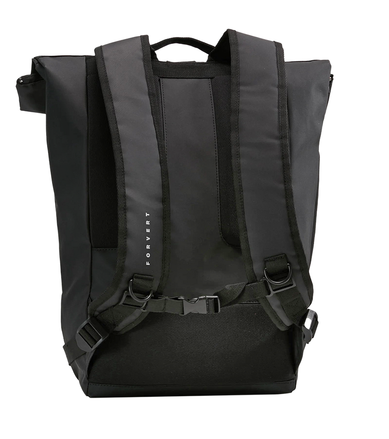 Forvert Tarp Lorenz Rucksack Black | 20 l Tagesrucksack mit Rolltop, Reißverschlussfach und verstellbaren Schultergurten