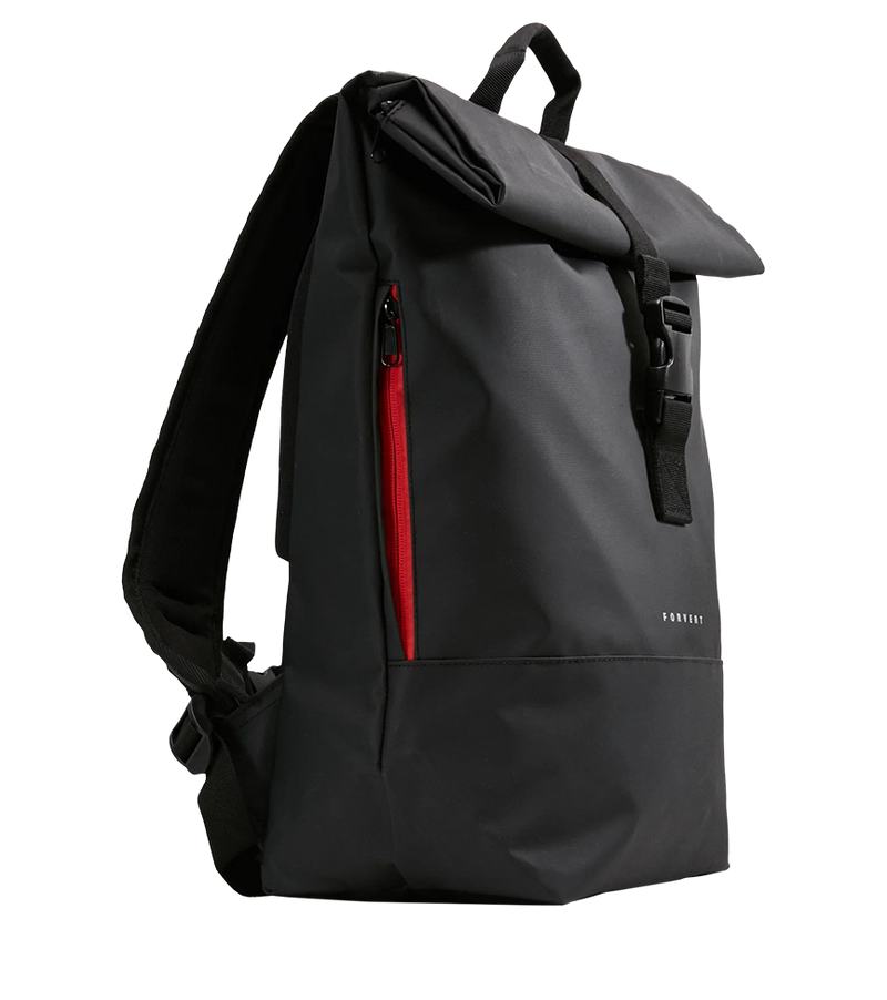 Forvert Tarp Lorenz Rucksack Black | 20 l Tagesrucksack mit Rolltop, Reißverschlussfach und verstellbaren Schultergurten