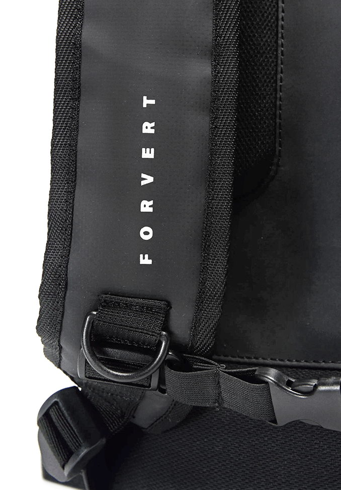 Forvert Tarp Lorenz Rucksack Black | 20 l Tagesrucksack mit Rolltop, Reißverschlussfach und verstellbaren Schultergurten