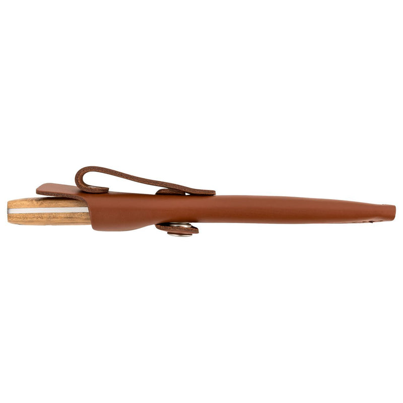 Herbertz CJH Belt Knife Olive Wood – Full Tang Knife with AISI 420 Steel & Leather Sheath