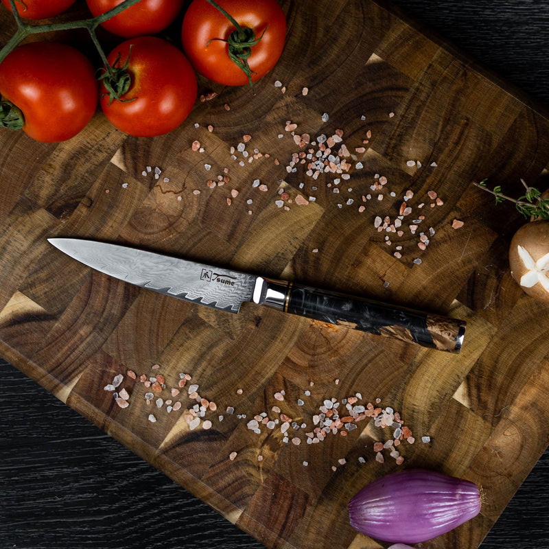 Professional Onyx Set – 7-piece Damascus knife set with VG-10 core