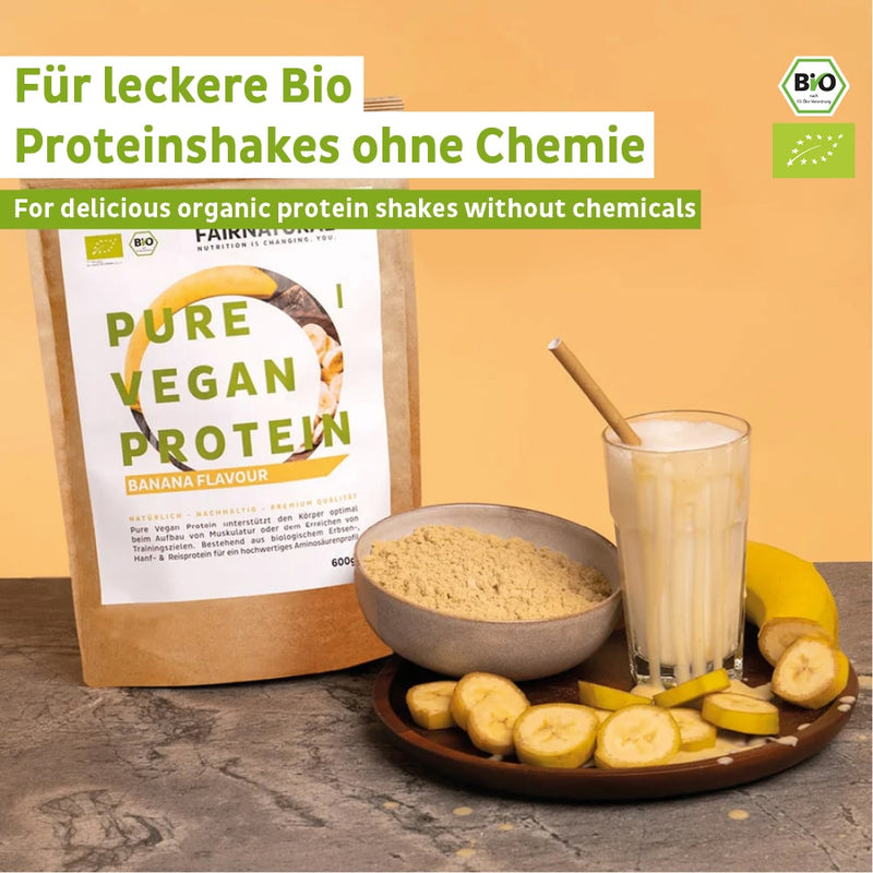 Organic Vegan Banana Protein Powder Soy-Free 600 g | 5K Protein Blend