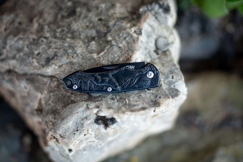 CJH Folding Knife "Wolf" – Compact EDC Pocket Knife 