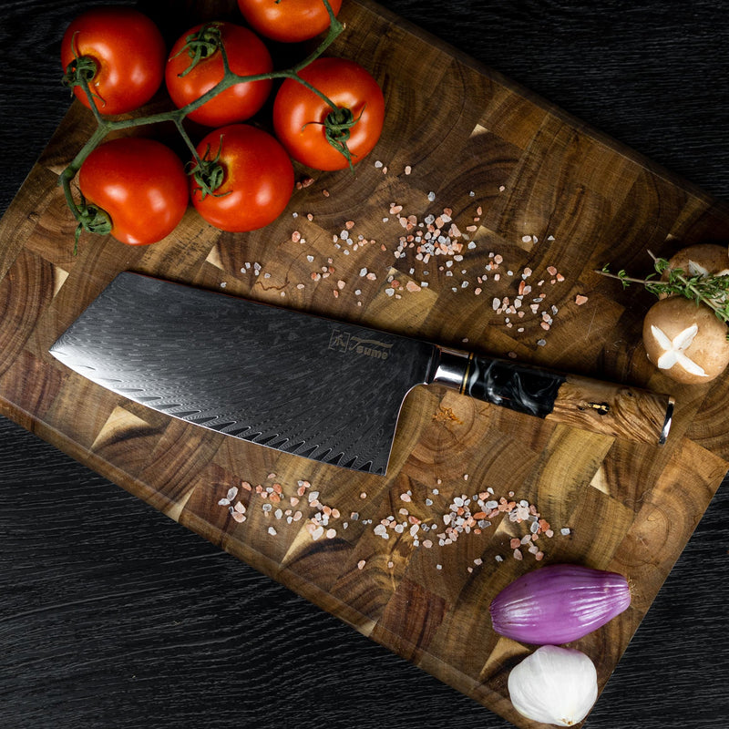 Professional Onyx Set – 7-piece Damascus knife set with VG-10 core